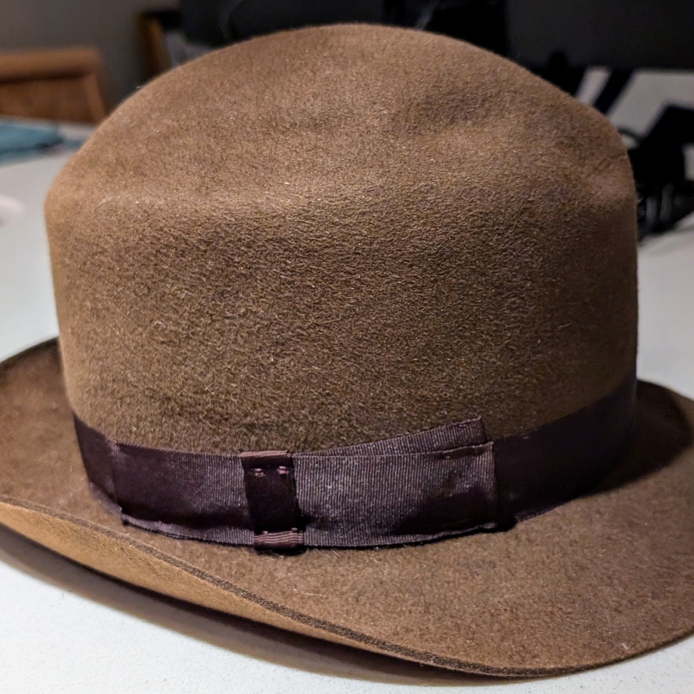 Brown Felt Fedora Hat